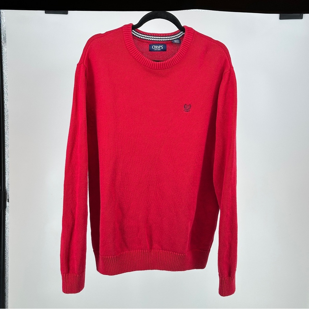 Chaps Red Crewneck Men's Size XL Sweater Preppy Ralph‎ Lauren